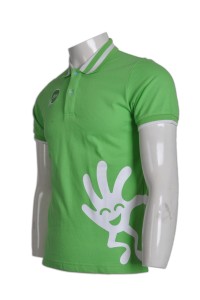 P484 創意膠印polo衫 設計訂造 廣告polo衫款式 polo衫中心 polo衫生產商    草綠色